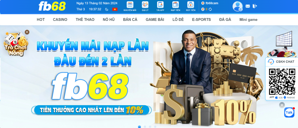 Điều kiện nạp tiền FB68 gồm những gì?